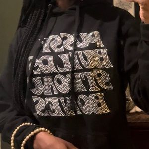 La Ropa black Pussy Builds Strong Bones hoodie